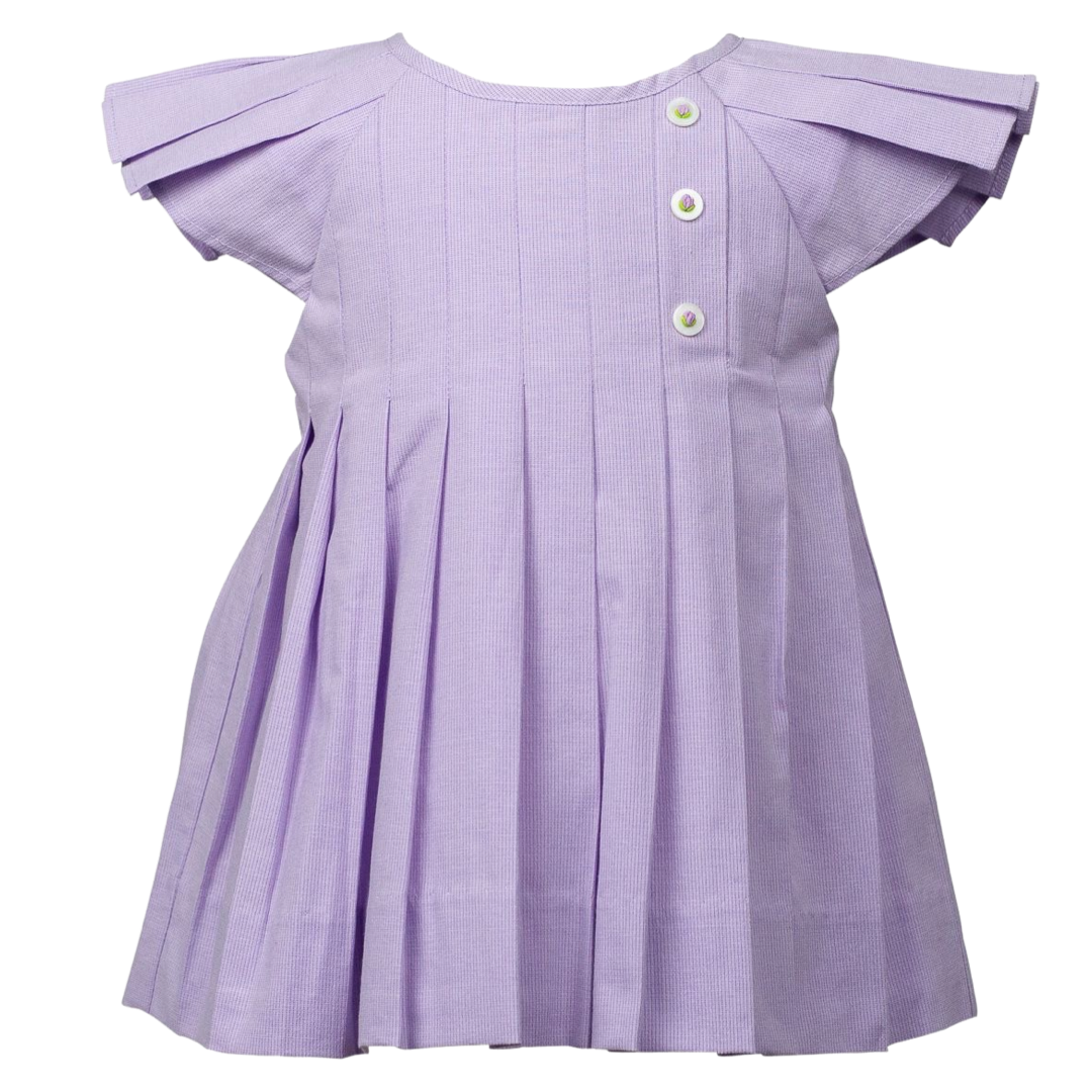 The Proper Peony Lindley Lavender Pleat Dress