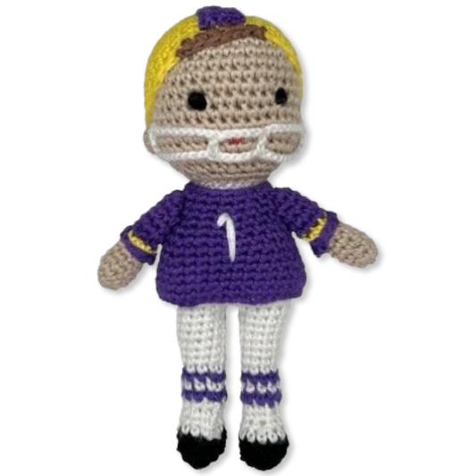 Zubels Football Player Rattle/Toy 5"