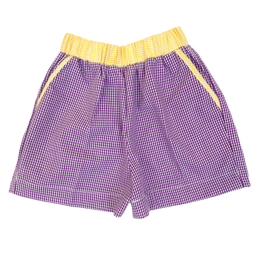 LB Purple Gingham Shorts