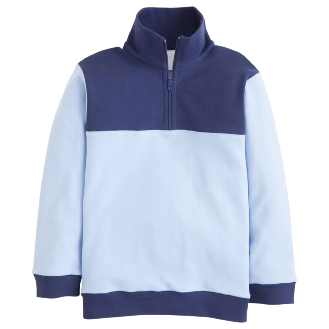 Little English Hastings Half-Zip - Blue