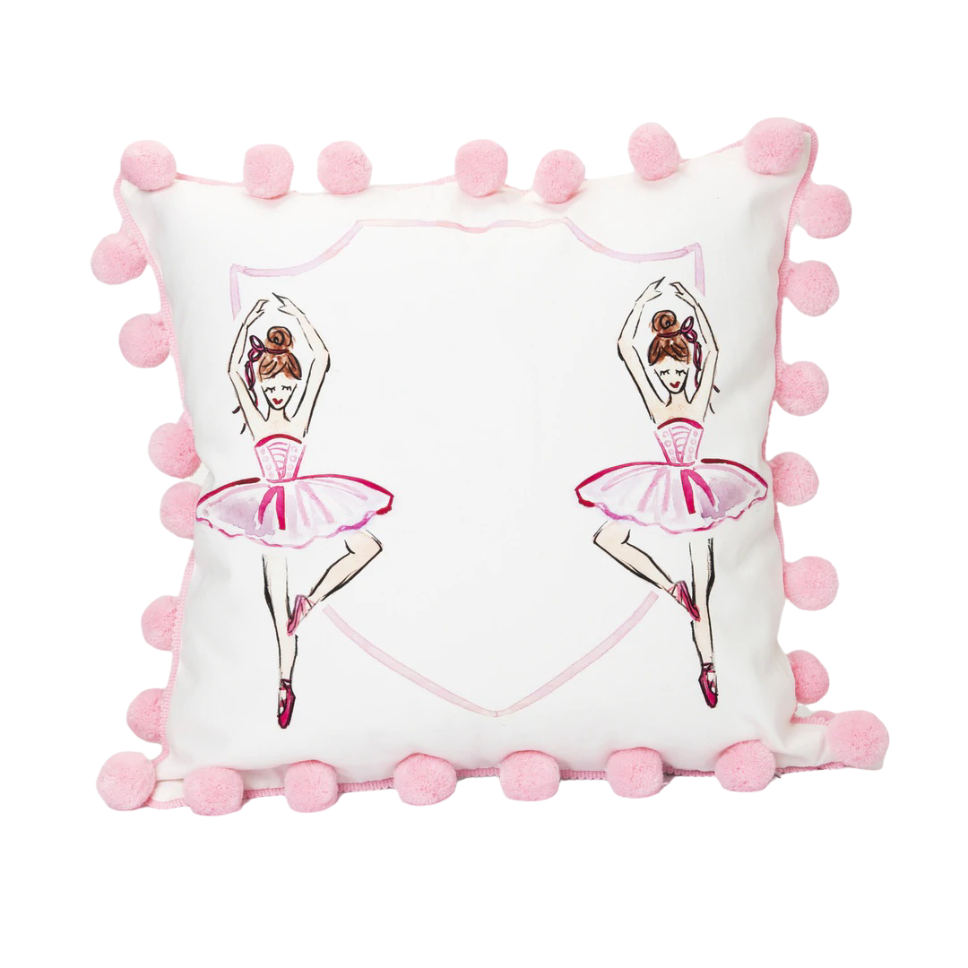 OTM Pom Pom Pillow - Brunette Ballerina