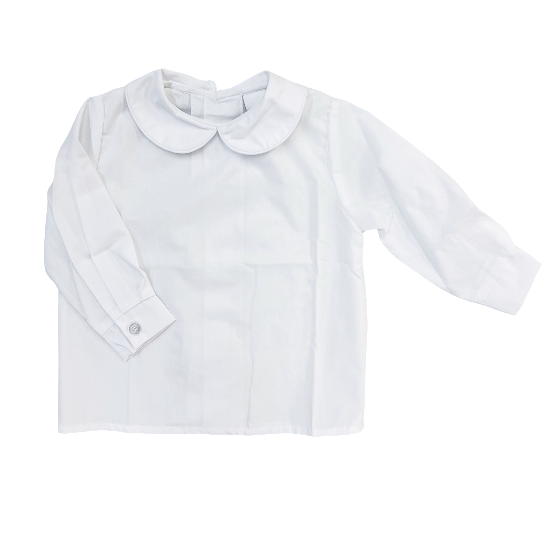 Bailey LS Piped Shirt - White