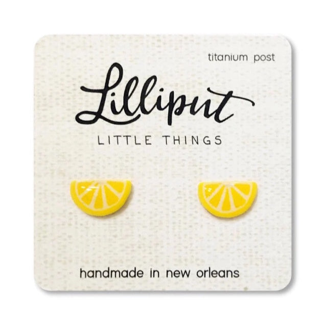 LP Earring - Lemon Wedge