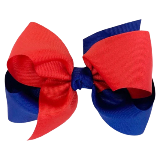 Two-Toned Bow - Navy & Red