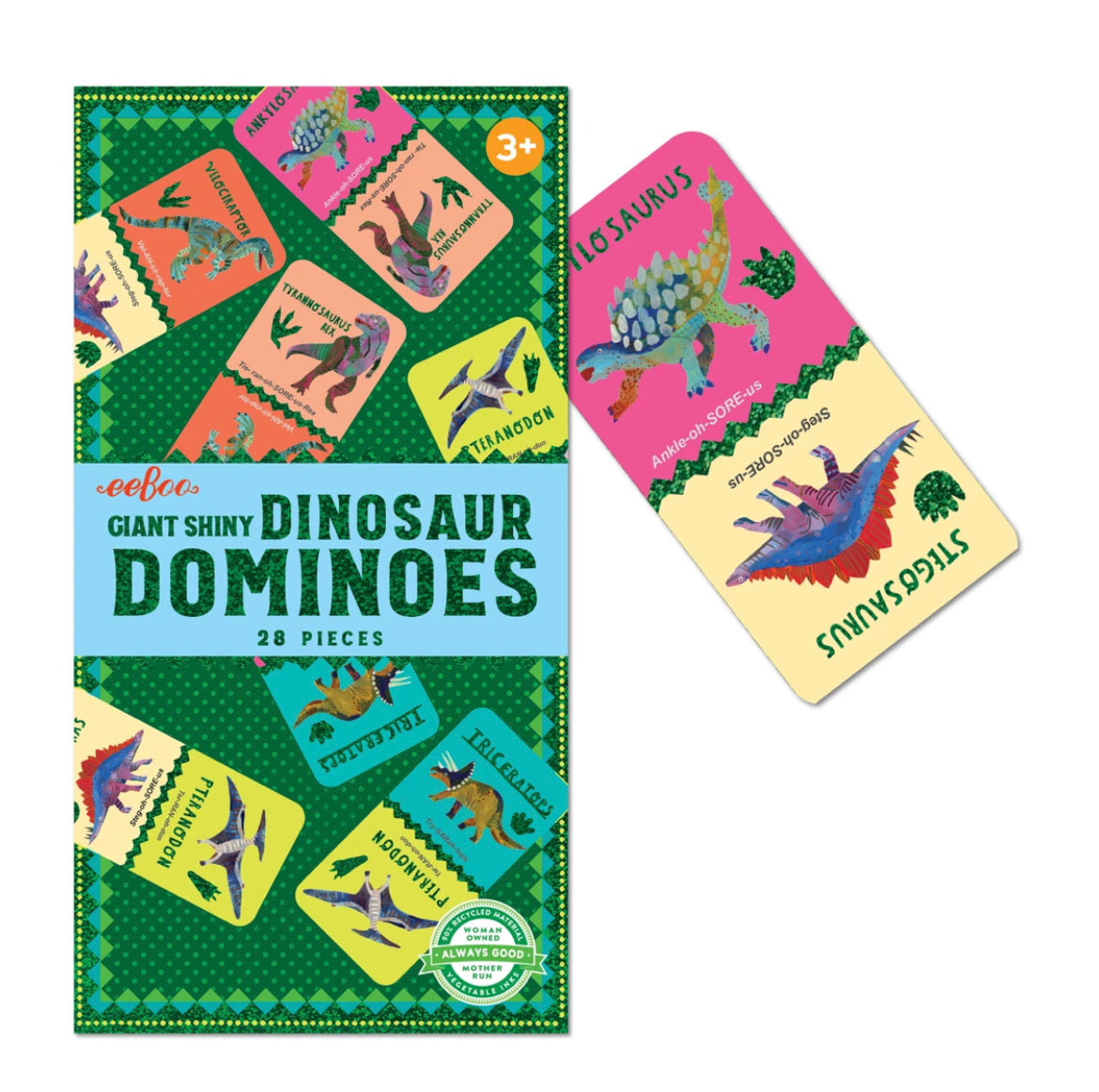 EEB Shiny Dinosaur Dominoes